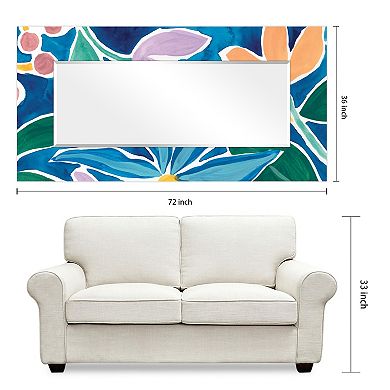 Tiki Square Rectangular Beveled Mirror