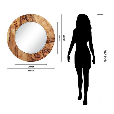Forest Round Beveled Mirror