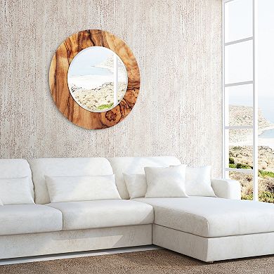 Forest Round Beveled Mirror