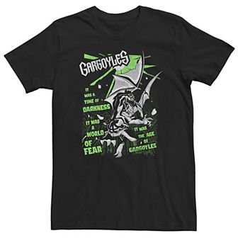 Big & Tall Gargoyles Neon Paint Splatter Poster Tee
