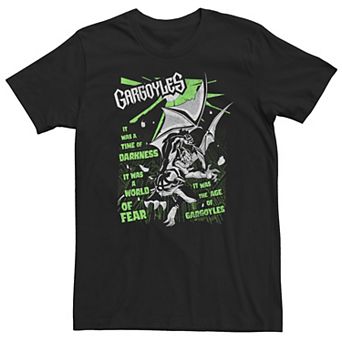Big & Tall Gargoyles Neon Paint Splatter Poster Tee