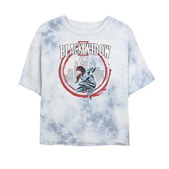 Juniors' Marvel Black Widow Red Circle Adult Tee