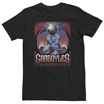 Big & Tall Gargoyles Colorful Distressed Poster Tee