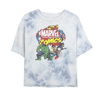 Juniors' Marvel Comics Avengers Collage Logo Tee