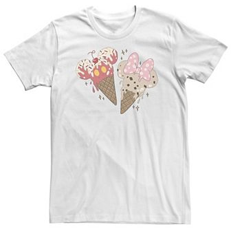 Big & Tall Disney Mickey And Friends Mickey & Minnie Ice Cream Cones Tee