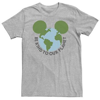 Big & Tall Disney Mickey & Friends Mickey Mouse "Be Kind To Our Planet" Globe Tee