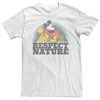 Big & Tall Disney Mickey & Friends Mickey Mouse "Respect Nature" Rainbow Tee