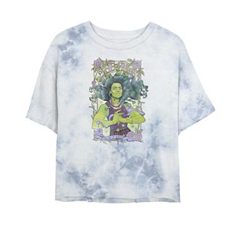 Juniors' Marvel She-Hulk Vintage Floral Design Tee