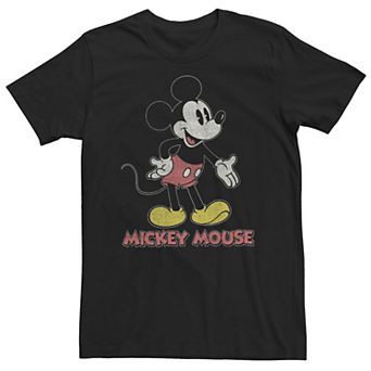 Big & Tall Disney Mickey Mouse Distressed Portrait Logo Tee