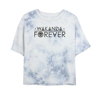 Juniors' Marvel Black Panther "Wakanda Forever" Chest Tee