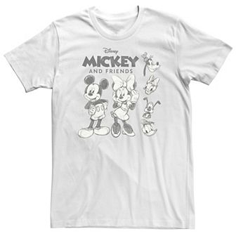 Disney's Mickey And Friends Big & Tall Sketches Logo Tee