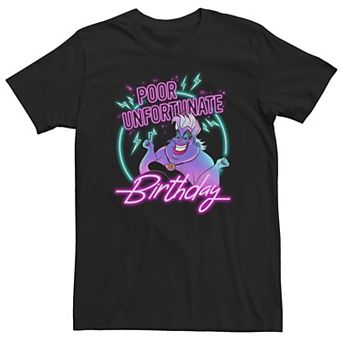 Big & Tall Disney Villains Ursula "Poor Unfortunate" Soul Neon Text Tee