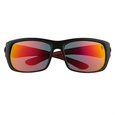 Men's Timberland 64 mm Polarized Sport Wrap Frame Sunglasses