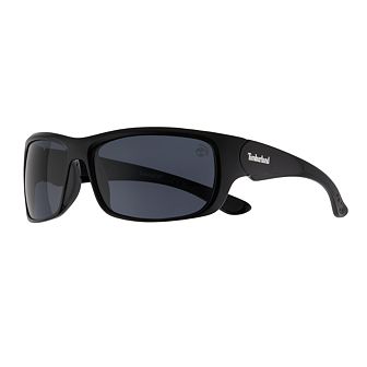 Men's Timberland 64 mm Polarized Wrap Frame Sunglasses