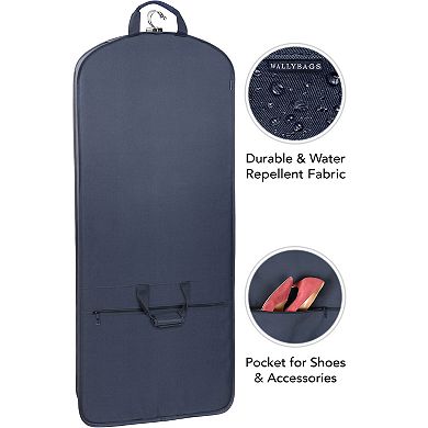 WallyBags® 60” Premium Tri-Fold Travel Garment Bag with Exterior Pocket