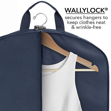 WallyBags® 60” Premium Tri-Fold Travel Garment Bag with Exterior Pocket