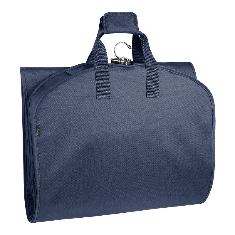 WallyBags 60” Premium Tri-Fold Travel Garment Bag with Exterior Pocket, B