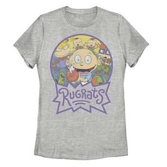 Juniors' Rugrats Classic Group Bottle Splash Title Graphic Tee