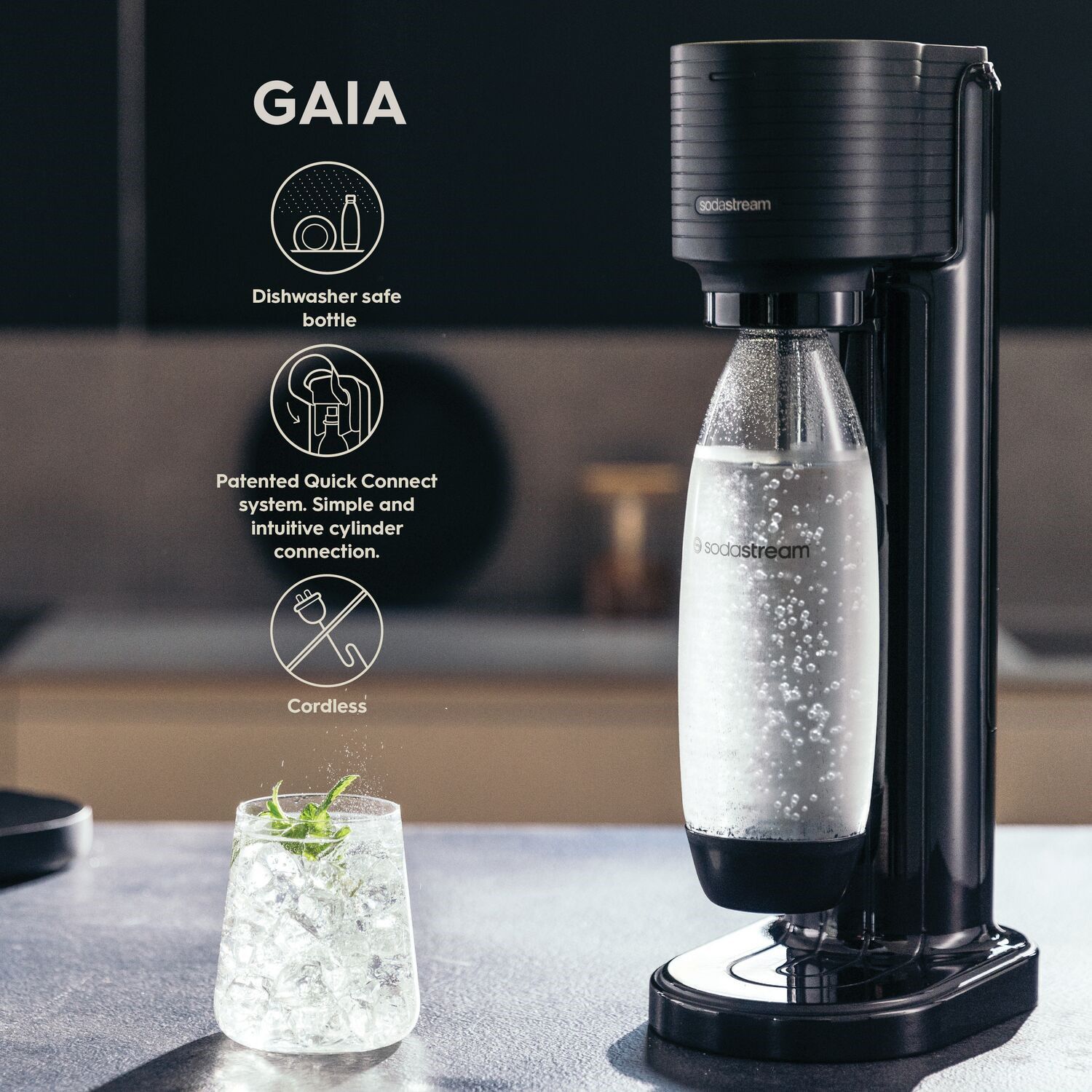 SodaStream® Black Gaia™ Sparkling Water Maker Bundle with Pepsi