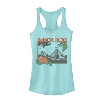 Juniors' Travel Apparel Mexico Pyramids Poster Graphic Tank Top