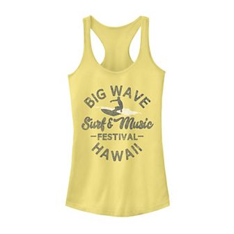 Juniors' Trendy Big Wave Surf & Music Festival Hawaii Graphic Tank Top