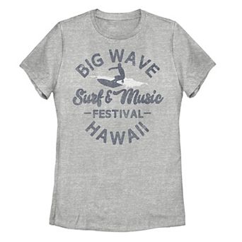 Juniors' Trendy Big Wave Surf & Music Festival Hawaii Graphic Tee