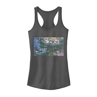 Juniors' Trendy Claude Monet Lily Pad Picture Tank Top