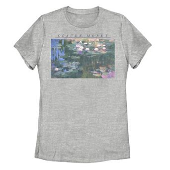 Juniors' Trendy Claude Monet Lily Pad Picture Tee