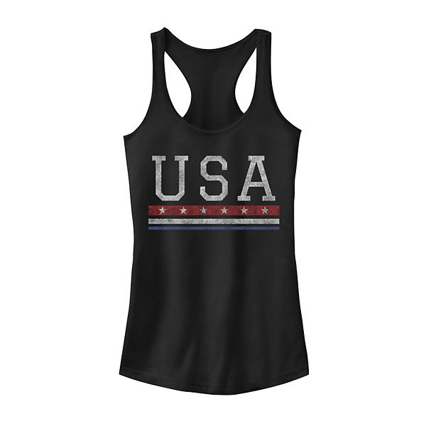 Juniors' Trendy USA Stars and Stripes Tank Top