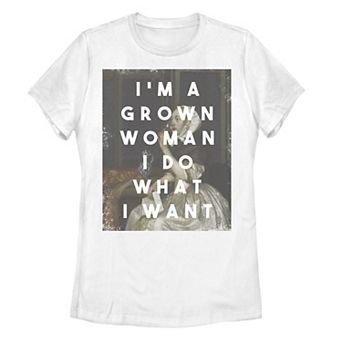 Juniors' "I'm A Grown Woman I Do What I Want" Empowerment Poster Tee