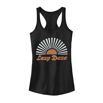 Juniors' Trendy Sunburst "Lazy Daze" Tank Top