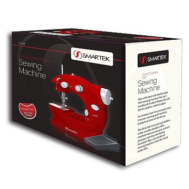 Smartek Mini Red Sewing Machine with Pedal