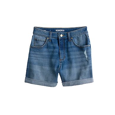 Women's Sonoma Goods For Life® Exclusive Rolled-Cuff Denim Mom Shorts