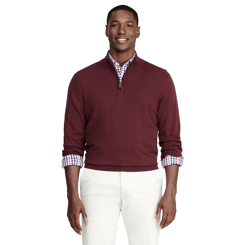 Mens IZOD Quarter Zip Sweater, Size: Small, Dark Red
