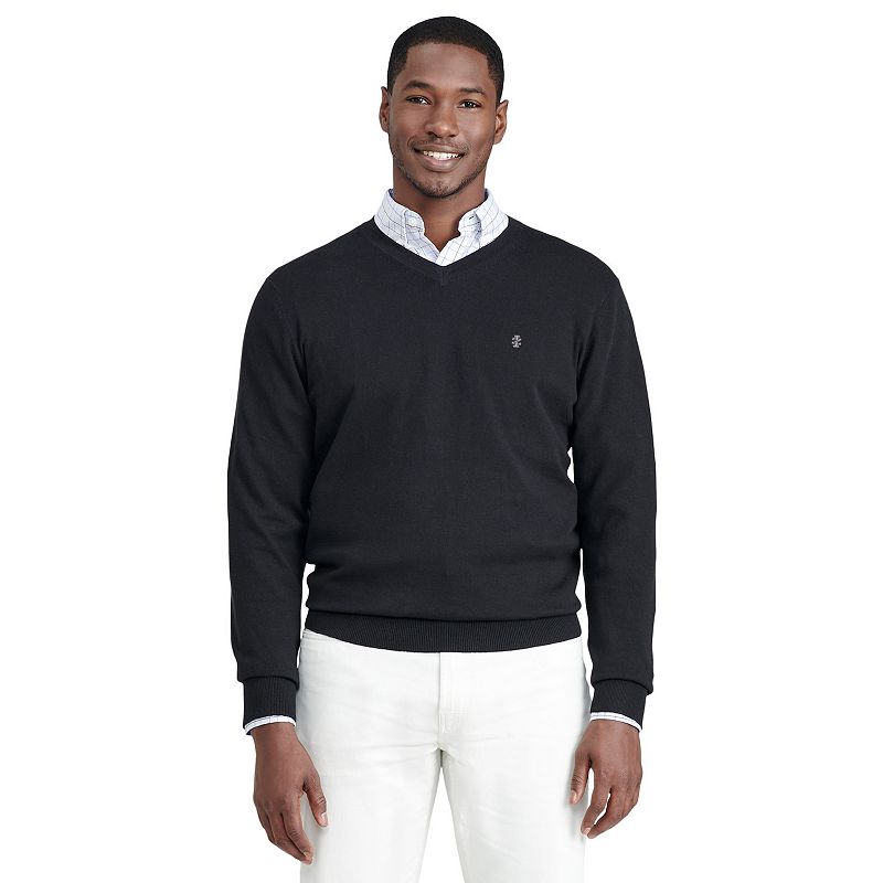Mens IZOD V-Neck Sweater, Size: XL, Black