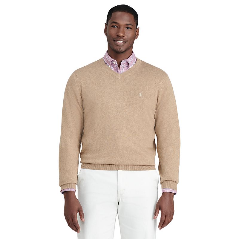 38747294 Mens IZOD V-Neck Sweater, Size: XL, Beig/Green sku 38747294