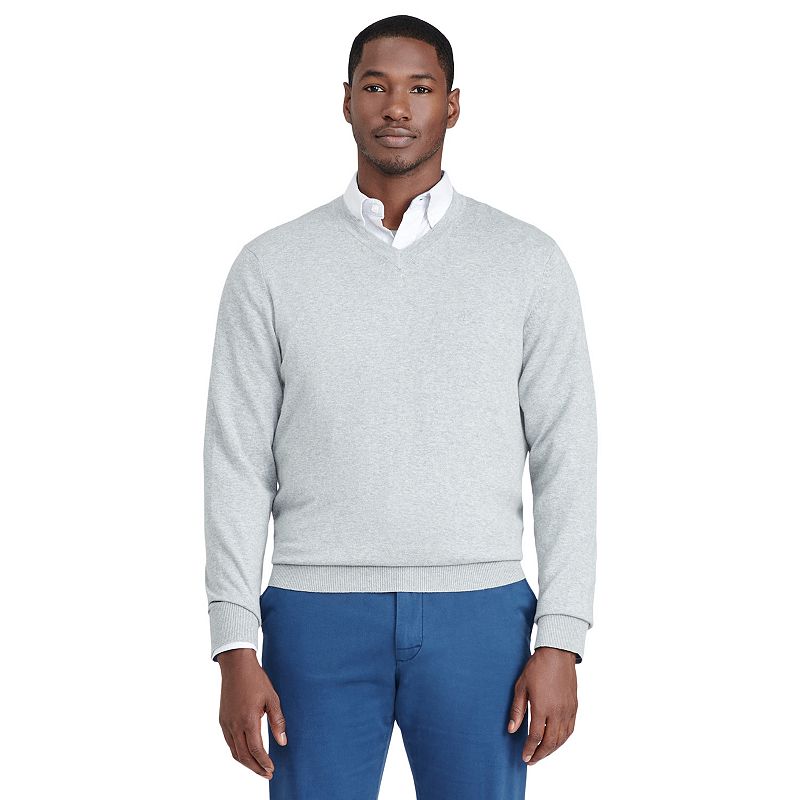 Mens IZOD V-Neck Sweater, Size: XXL, Med Grey