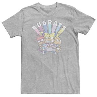 Big & Tall Nickelodeon Rugrats Group Shot Faded Logo Tee