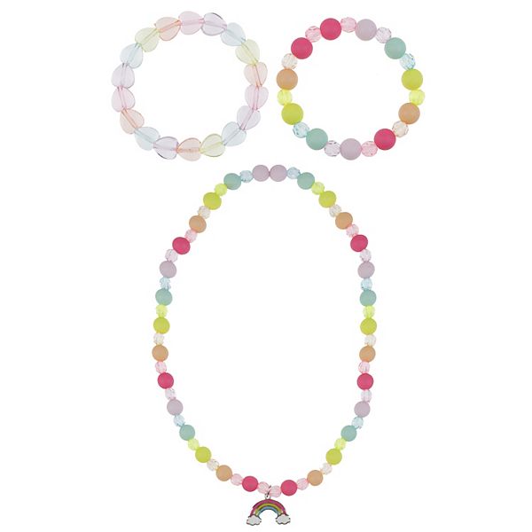Girls Capelli Rainbow Necklace Bracelets Set
