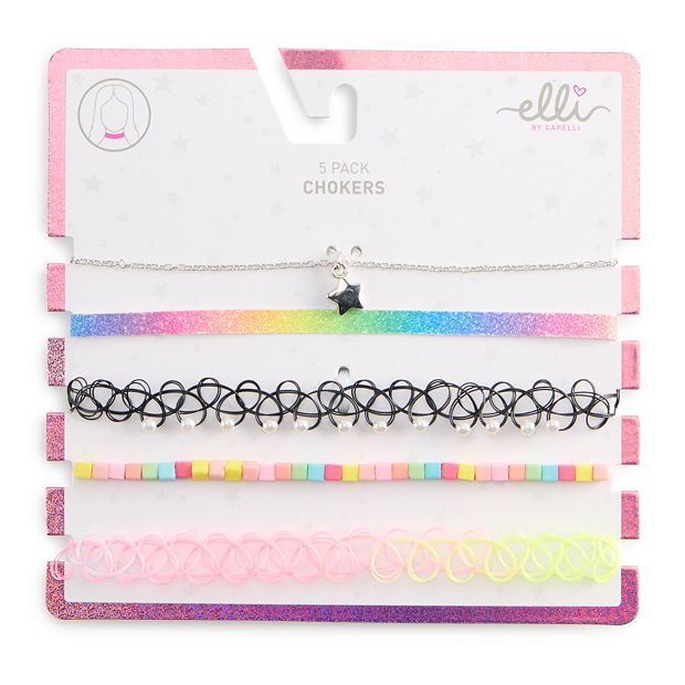 Girls Elli by Capelli 12-Piece Tattoo Choker Set