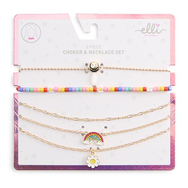 Girls Elli by Capelli 5-pack Choker Necklace Set