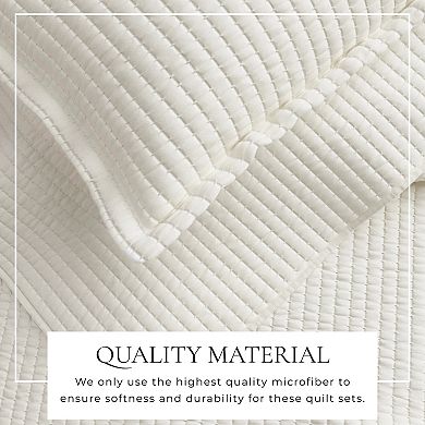 Madelinen® Alicia Basket Weave Quilt Set with Shams