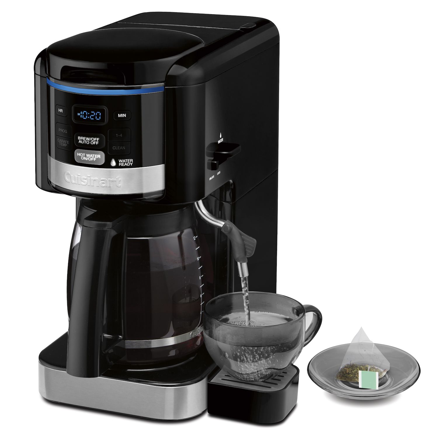 12-Cup Programmable Coffee Maker with Front-Fill Water Reservoir, Cone  Filters, Black & Stainless - 46380