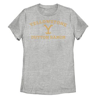 Juniors' Yellowstone Dutton Ranch Logo Graphic Tee