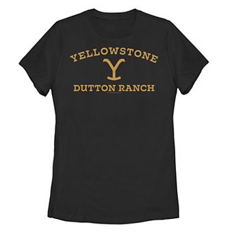 Juniors' Yellowstone Dutton Ranch Logo Graphic Tee