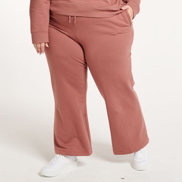 Plus size 2025 wide leg sweatpants