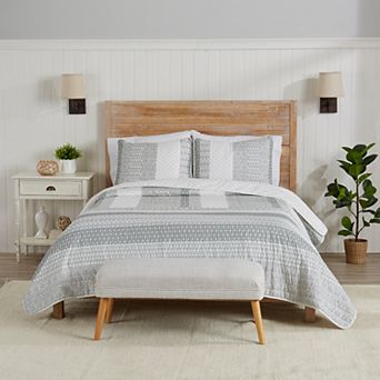 Madelinen® Dorothea Sunset Patchwork Quilt Set with Shams