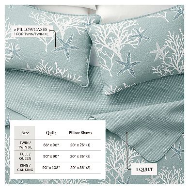 Madelinen® Fenwick Coastal Quilt Set with Shams