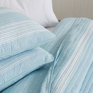 Madelinen® Madelina Curtain Stripes Quilt Set with Shams