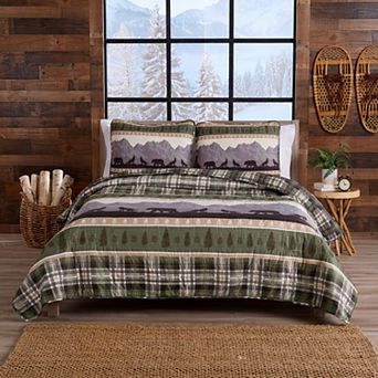 Madelinen® Salt Creek Forest Patchwork Quilt Set with Shams